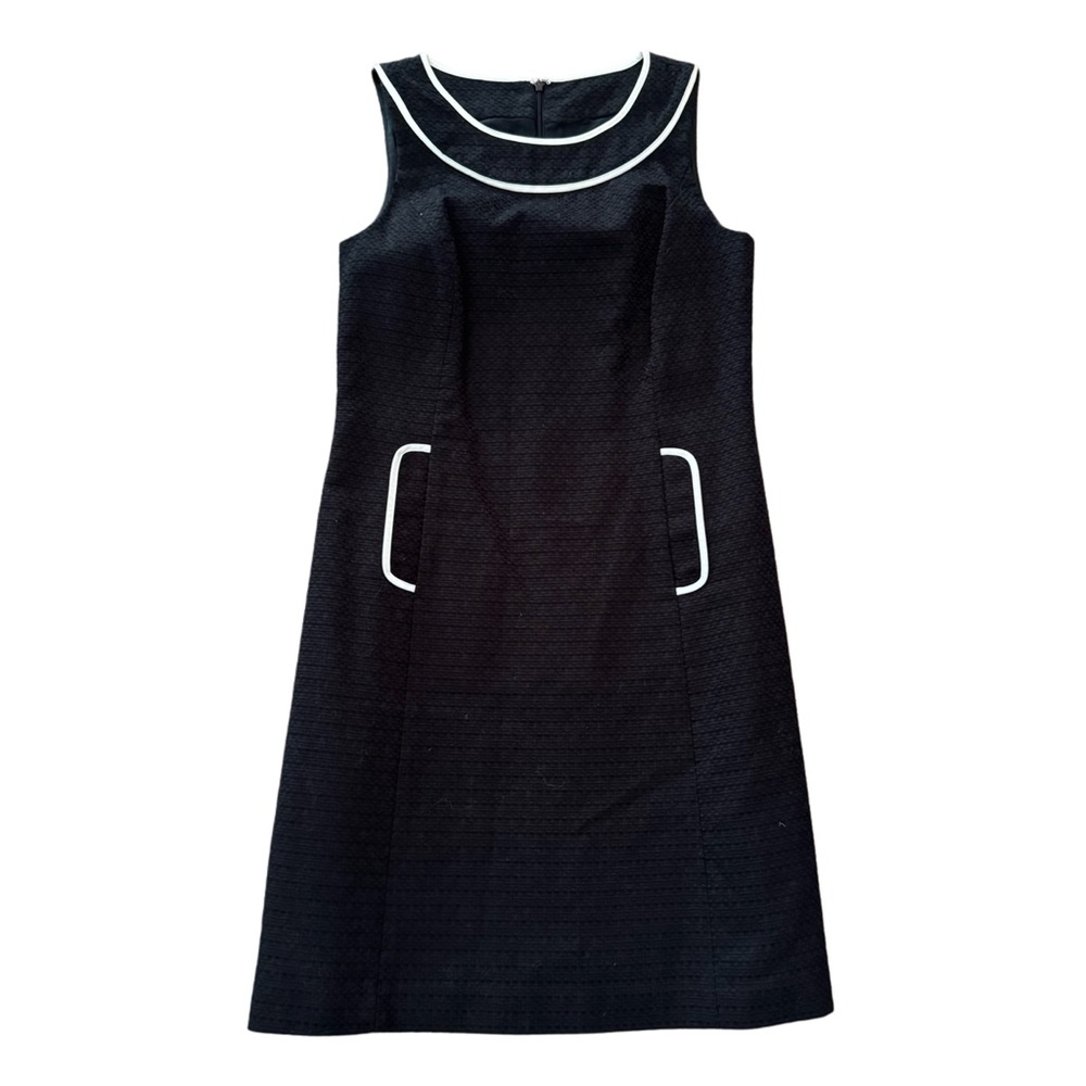 Ann Taylor LOFT Petites Black Dress with White Accents